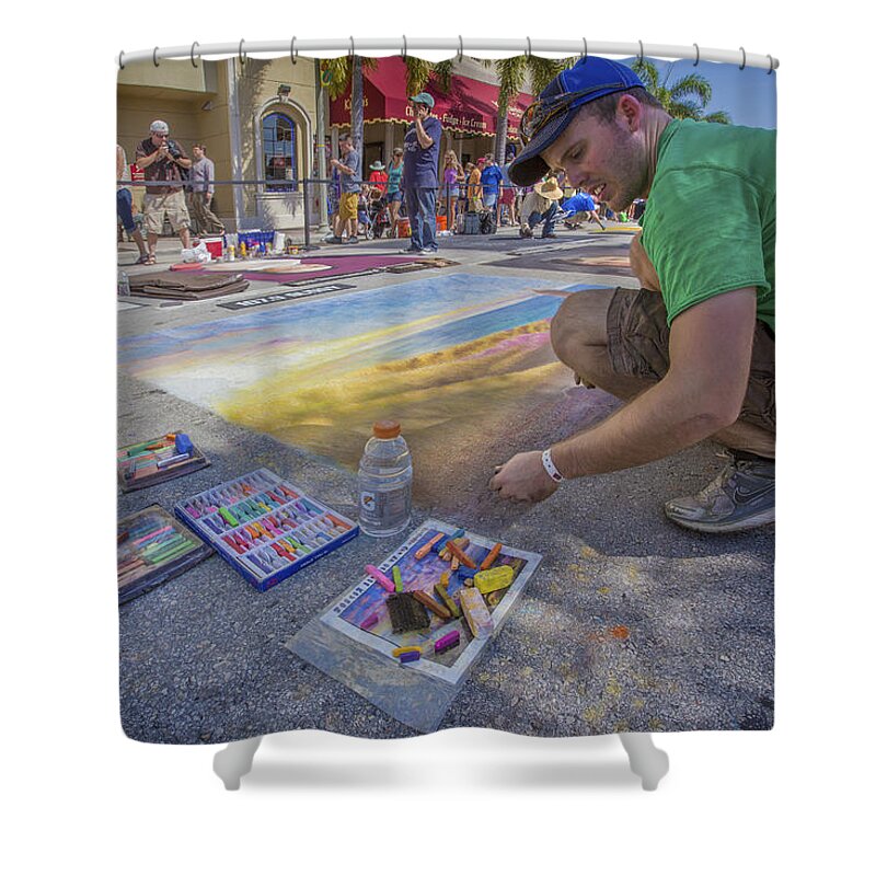 Florida Shower Curtain featuring the photograph Lake Worth Street Painting Festival #13 by Debra and Dave Vanderlaan