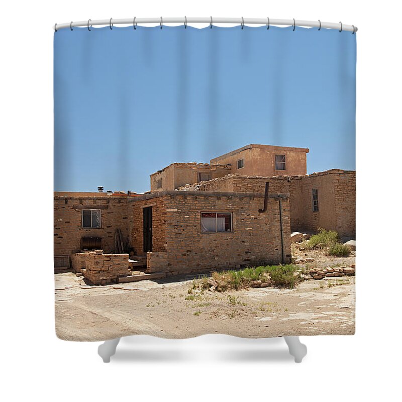 Acoma Shower Curtain featuring the photograph Sky City Acoma Pueblo #13 by Fred Stearns