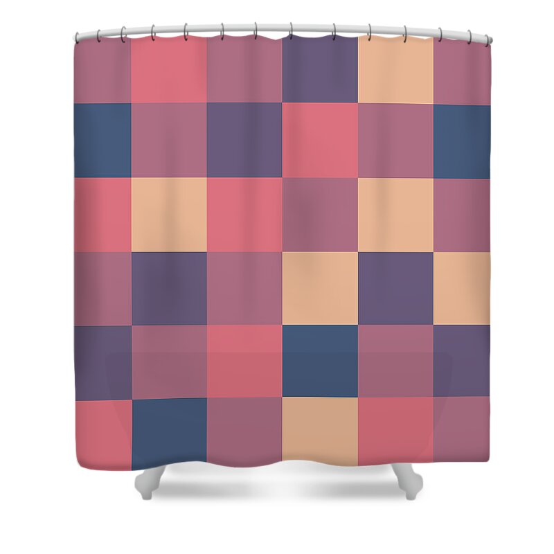 Pixel Shower Curtain featuring the digital art Pixel Art #156 by Mike Taylor
