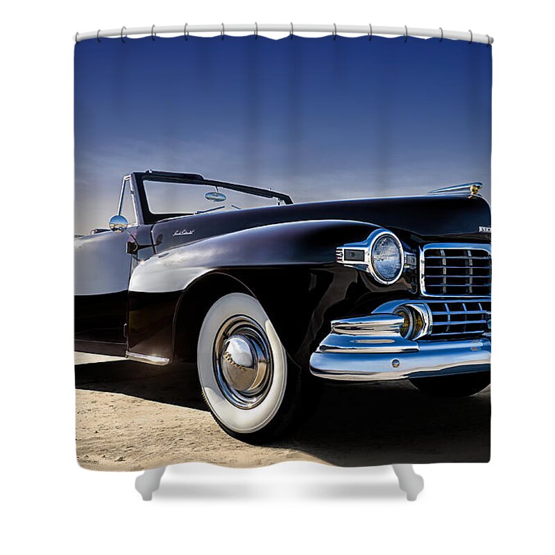 Car Shower Curtain featuring the digital art 1947 Lincoln Continental by Douglas Pittman