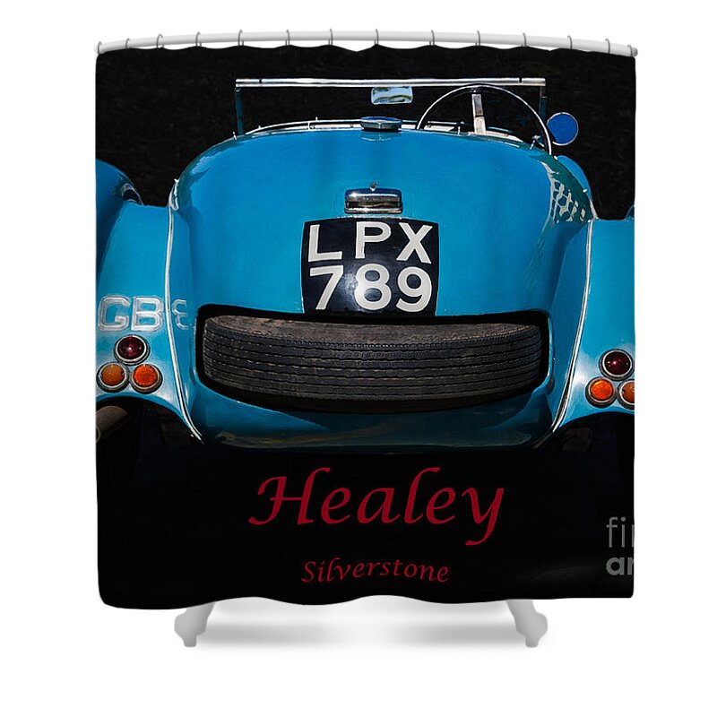 1949 Healey Silverstone Shower Curtain featuring the photograph 1949 Healey Silverstone by Mitch Shindelbower