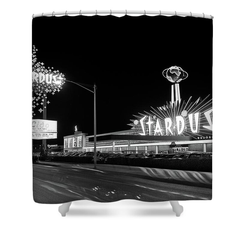 Photography Shower Curtain featuring the photograph 1960s Night Scene Of The Stardust by Vintage Images