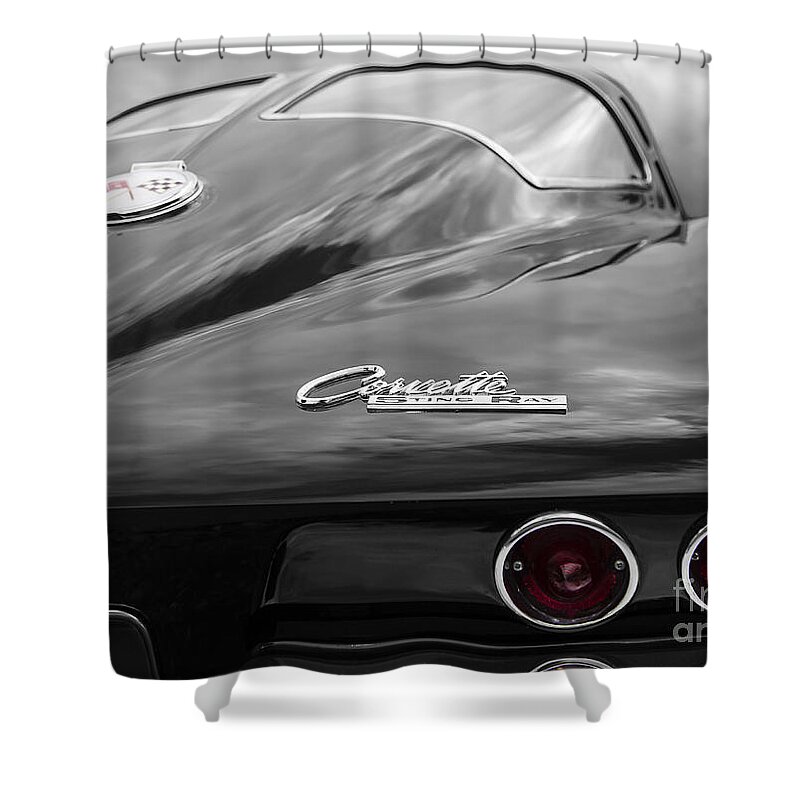 1963 Chevrolet Corvette Stingray Shower Curtain featuring the photograph 1963 Corevtte Stingray by Dennis Hedberg