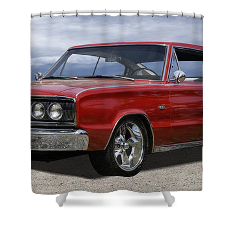 1966 Dodge Charger Shower Curtain featuring the photograph 1966 Dodge Charger by Mike McGlothlen