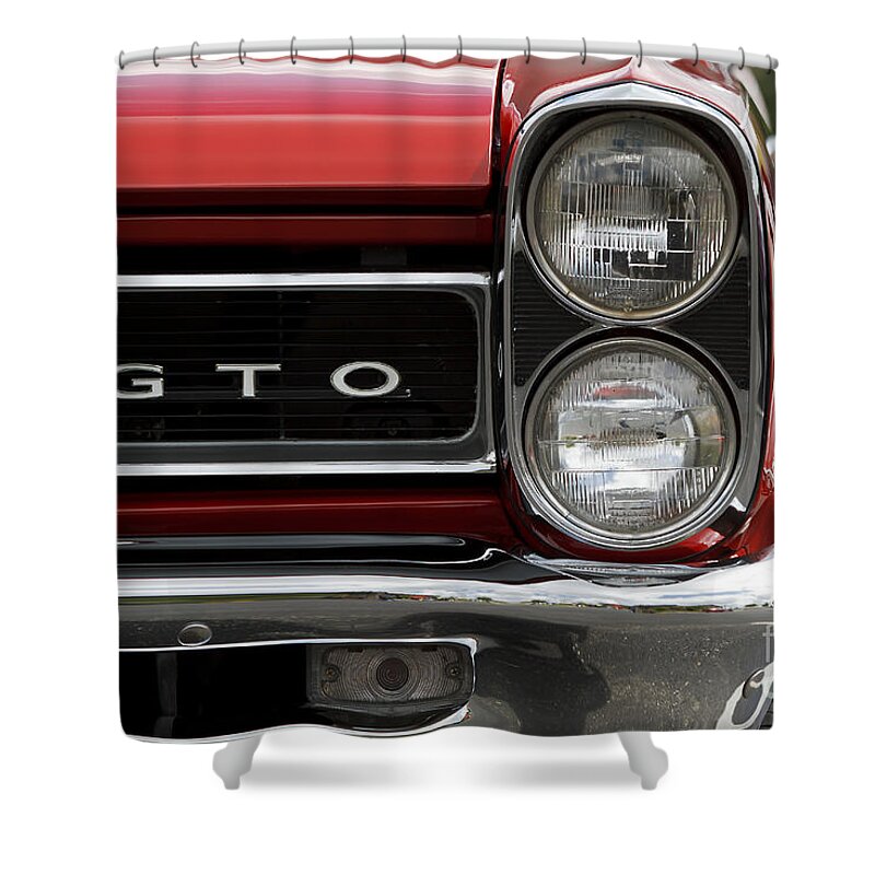 1965 Pontiac Gto Shower Curtain featuring the photograph 1965 Gto #2 by Dennis Hedberg