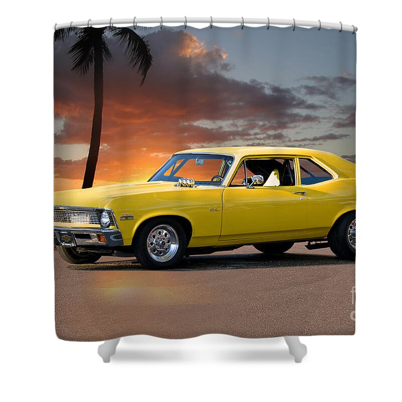 Automobile Shower Curtain featuring the photograph 1972 Chevrolet Nova by Dave Koontz