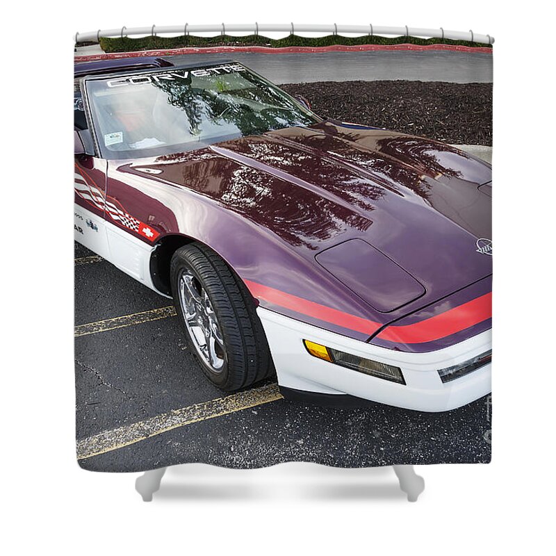 1995 Chevrolet Shower Curtain featuring the photograph 1995 Corvette Pace Car2 by Dennis Hedberg