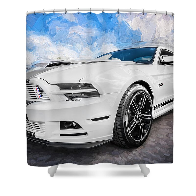 2014 Ford Mustang Shower Curtain featuring the photograph 2014 Ford Mustang GT CS Painted by Rich Franco