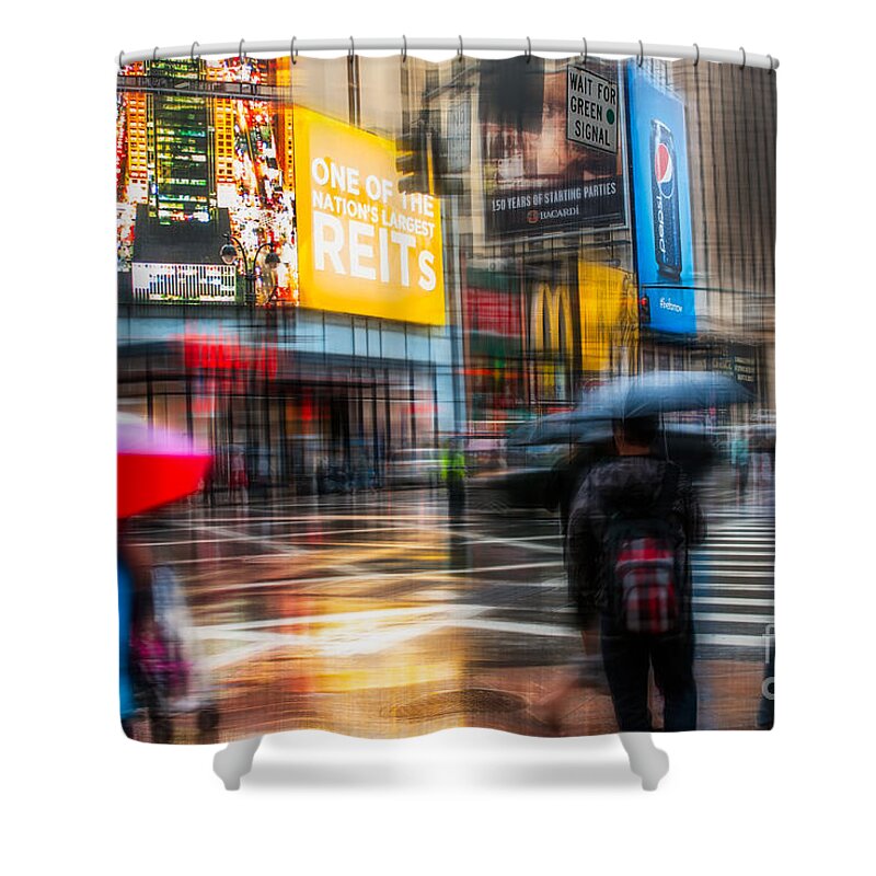 Nyc Shower Curtain featuring the photograph A Rainy Day In New York by Hannes Cmarits