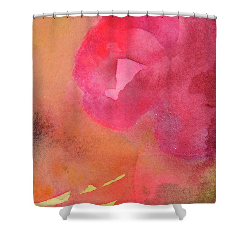 Art Shower Curtain featuring the photograph Abstract Watercolours On Rough Handmade #2 by Kathy Collins