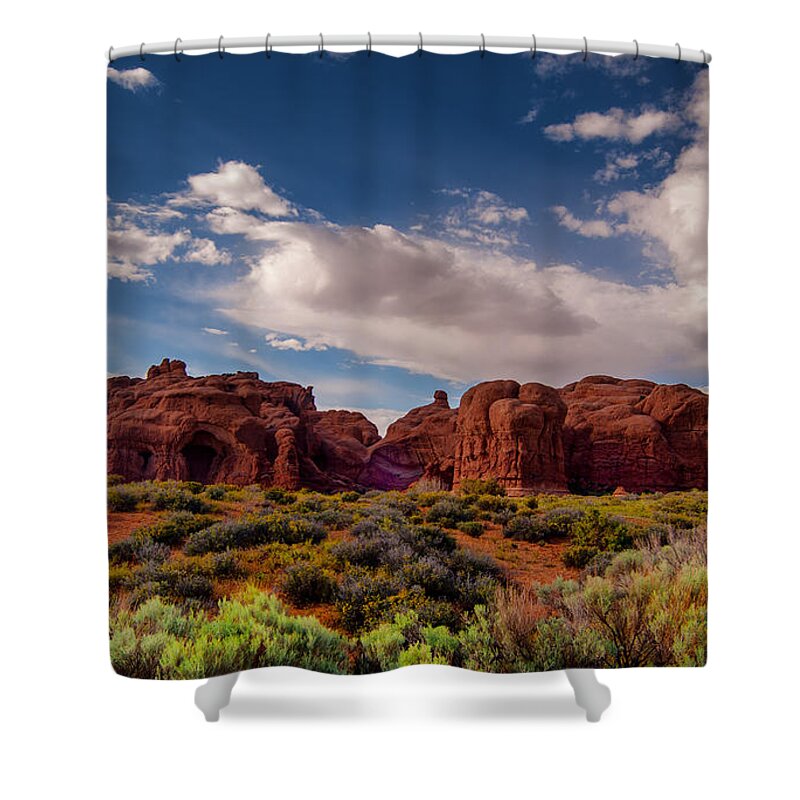 Arches National Park Shower Curtain featuring the photograph Arches National Park #2 by Sandra Selle Rodriguez