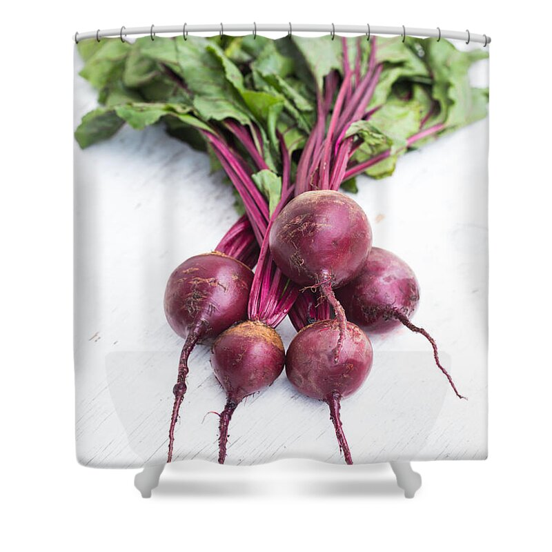 Beetroot Shower Curtain featuring the photograph Beetroots #2 by Voisin/Phanie