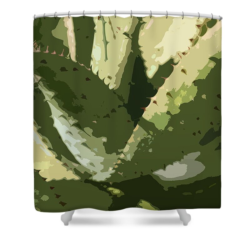 Cactus Shower Curtain featuring the photograph Cactus Abstract by Christiane Schulze Art And Photography