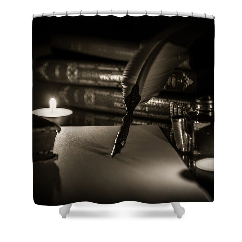 Pen Shower Curtain featuring the photograph Candlelight Fantasia #2 by AM FineArtPrints
