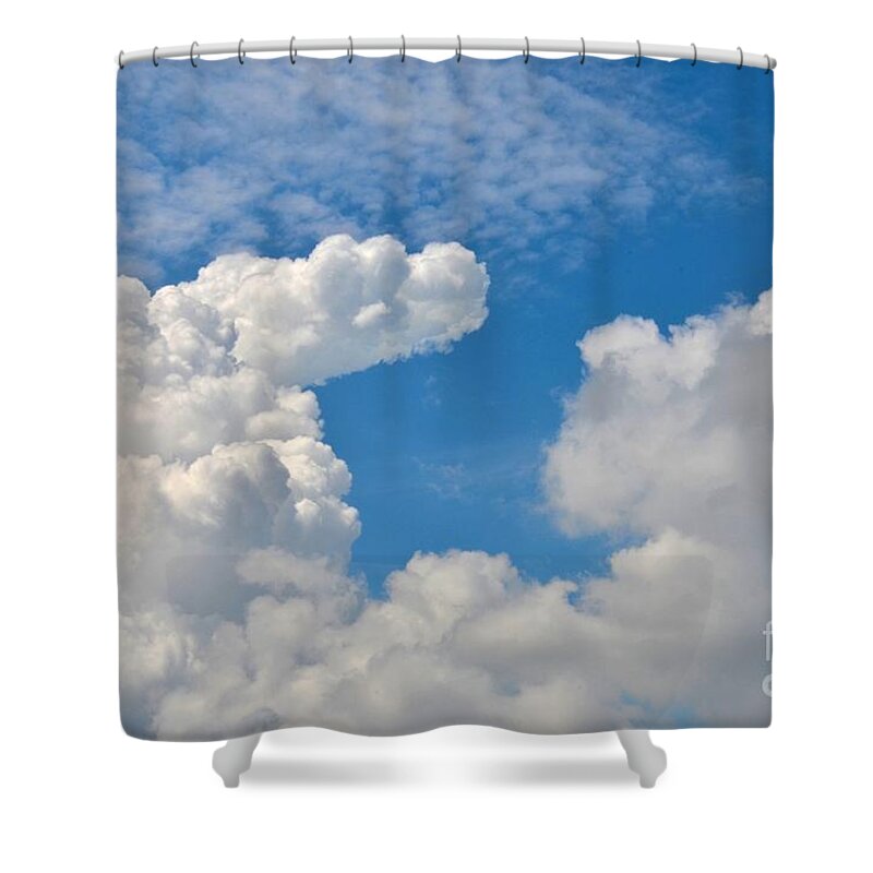 Abstract Shower Curtain featuring the photograph Clouds in the sky by Imran Ahmed