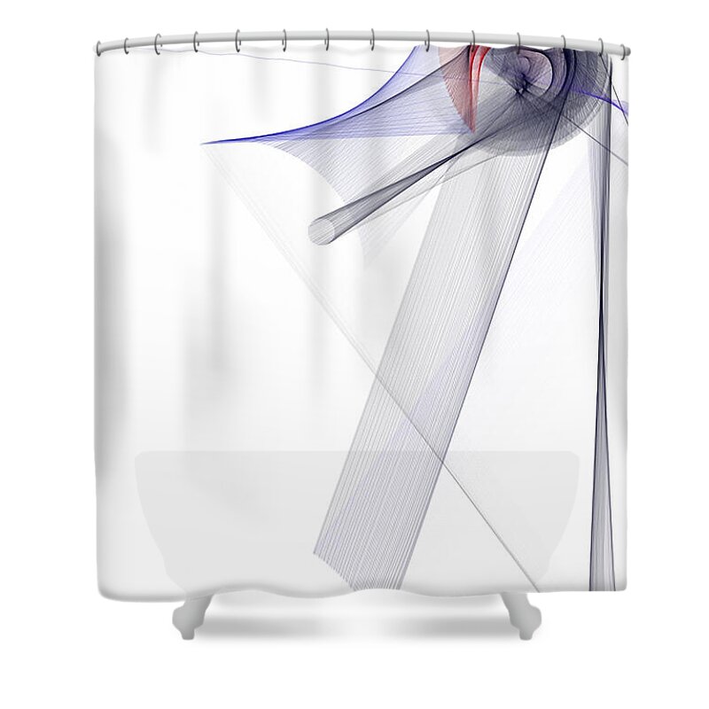 Abstract Art Shower Curtain featuring the digital art Color Symphony by Rafael Salazar