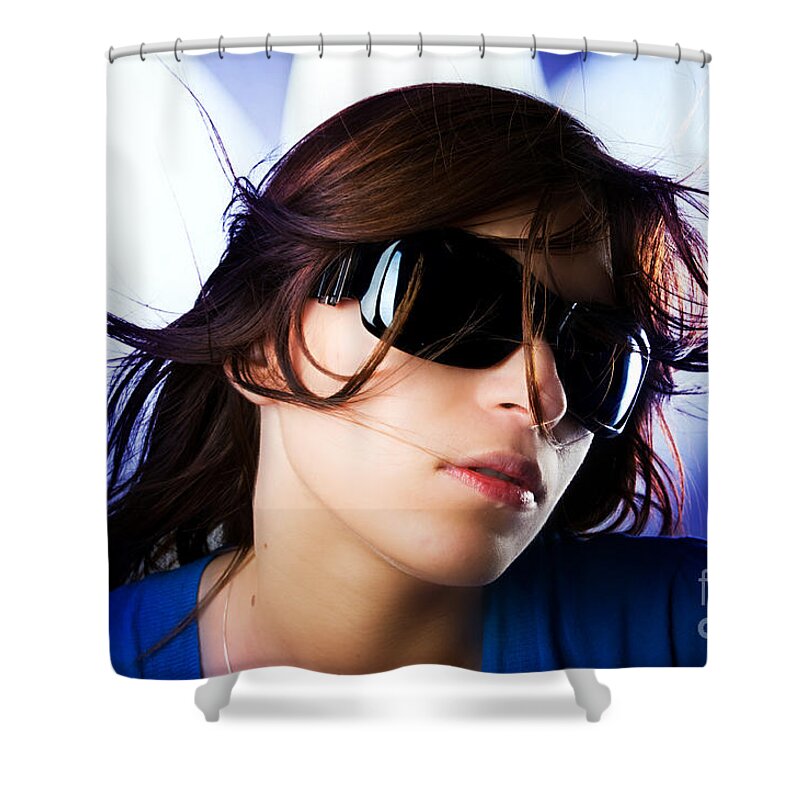 Attractive Shower Curtain featuring the photograph Disco girl #2 by Michal Bednarek