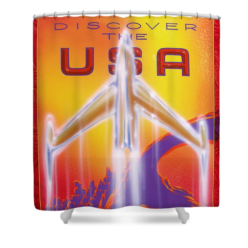 Usa Shower Curtain featuring the painting Discover The Usa by Alan Johnson
