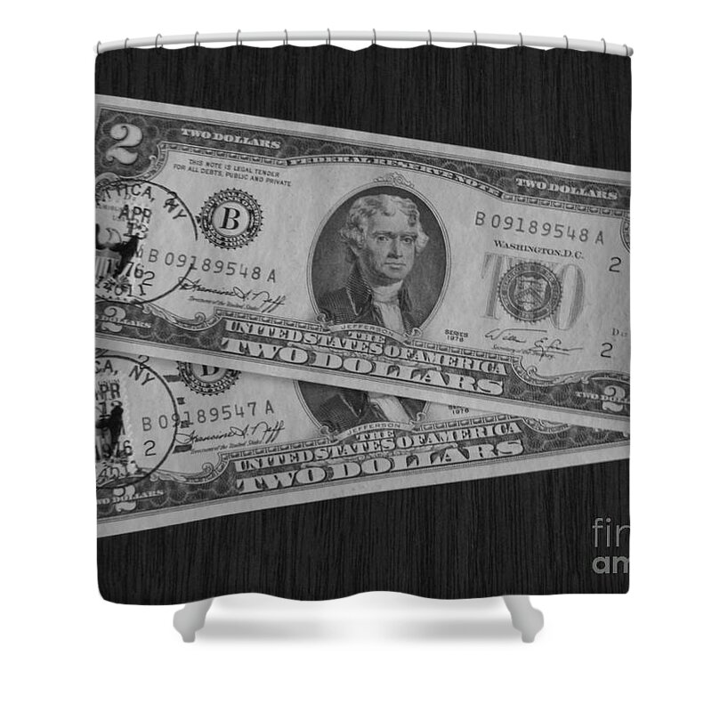 Two Dollars Shower Curtain featuring the photograph 2 Dollars by Michael Krek