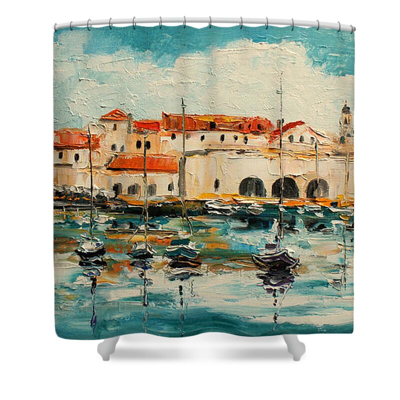 Dubrovnik Shower Curtain featuring the painting Dubrovnik - Croatia #3 by Luke Karcz