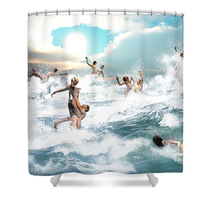 3d Shower Curtain featuring the digital art Harmony_Unification by Williem McWhorter