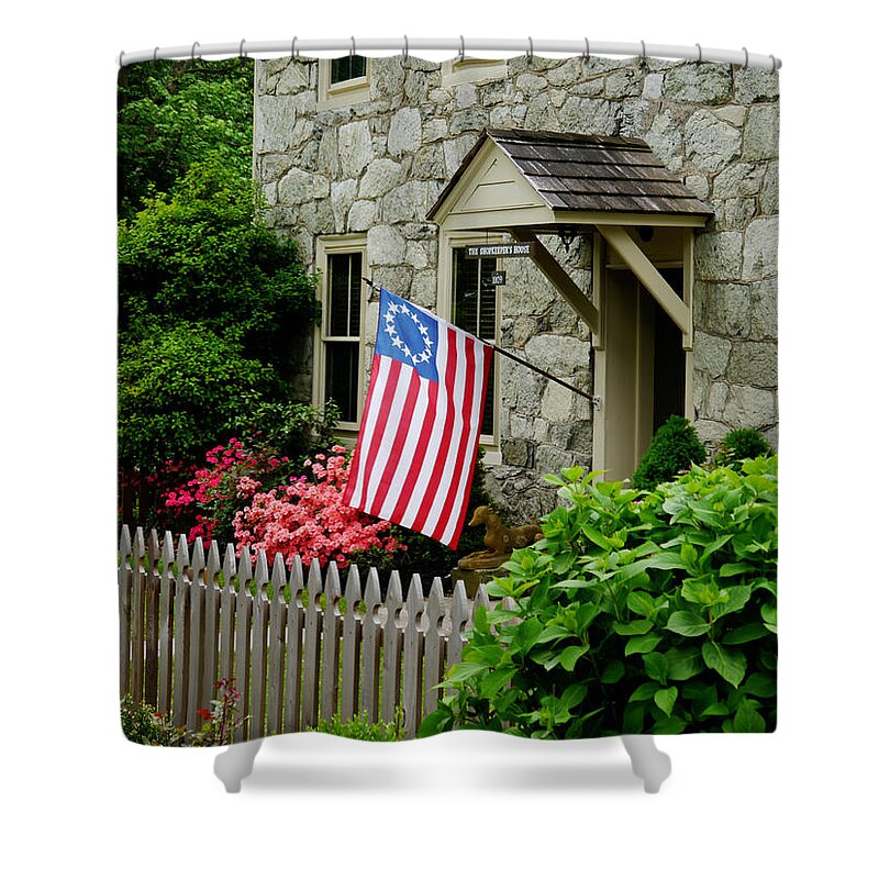 Old Shower Curtain featuring the photograph Flying the Flag #2 by Richard Reeve