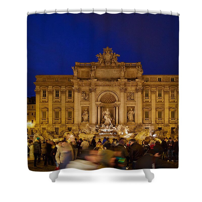 2013. Shower Curtain featuring the photograph Fontana di Trevi #2 by Jouko Lehto