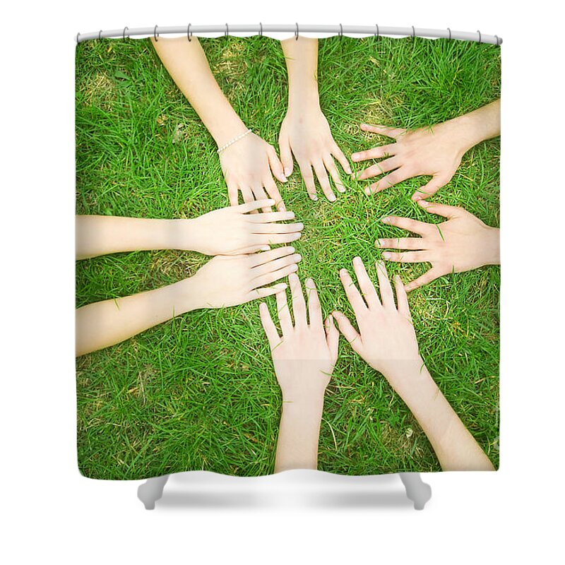 Active Shower Curtain featuring the photograph Friends united #2 by Michal Bednarek