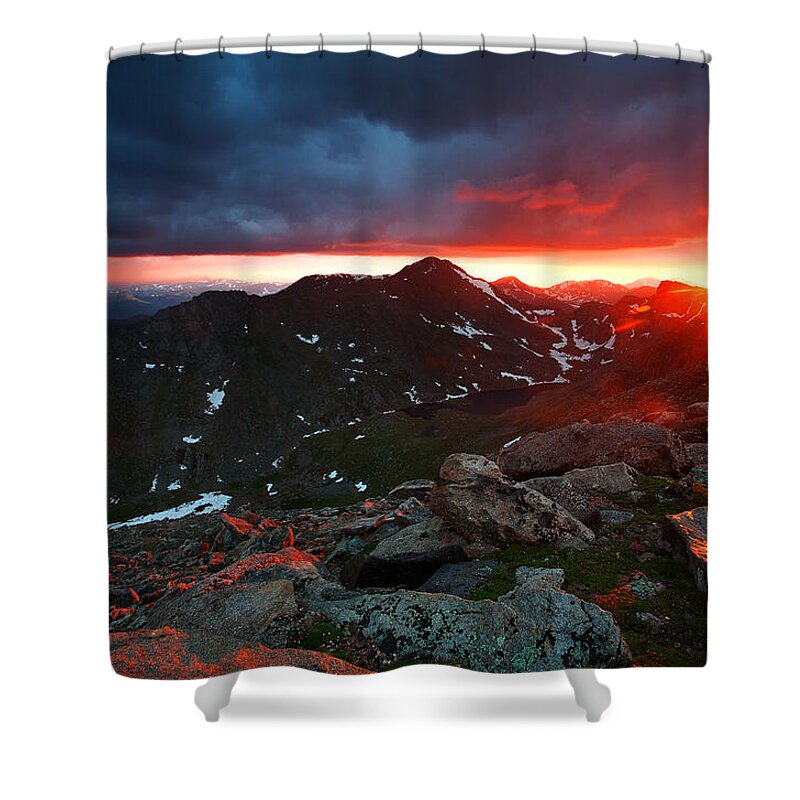 Sunsets Shower Curtain featuring the photograph Goodnight Kiss by Jim Garrison