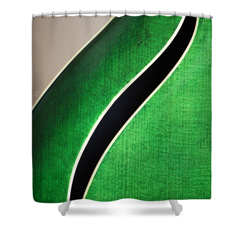 Music Shower Curtain featuring the photograph Guitar Abstract #2 by Karol Livote