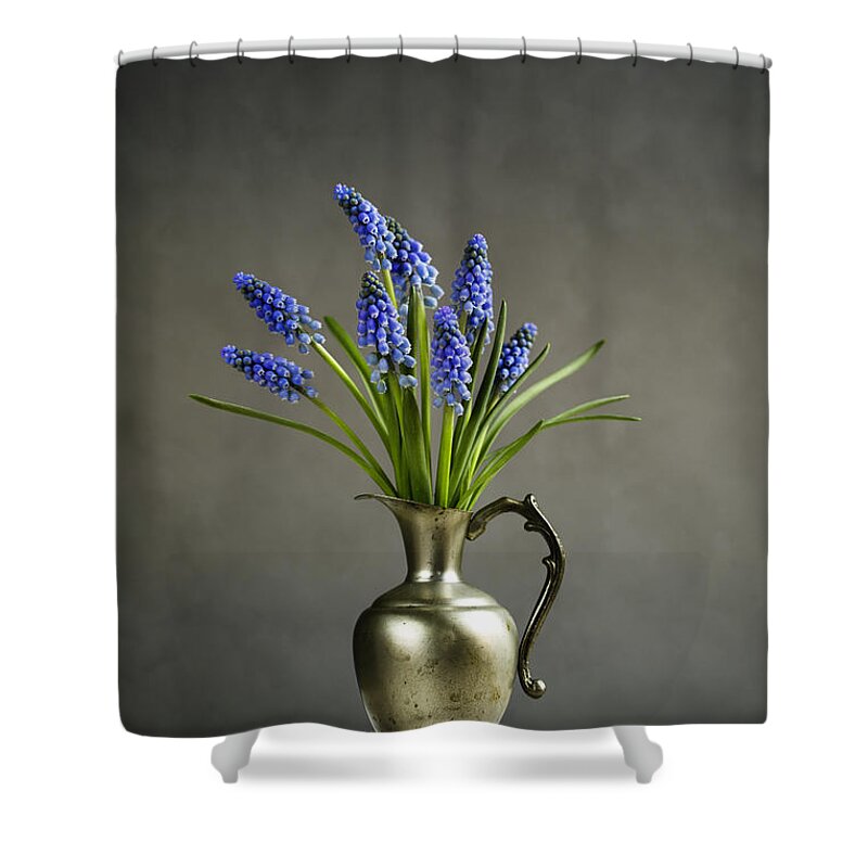 Hyacinth Shower Curtain featuring the photograph Hyacinth Still Life #2 by Nailia Schwarz