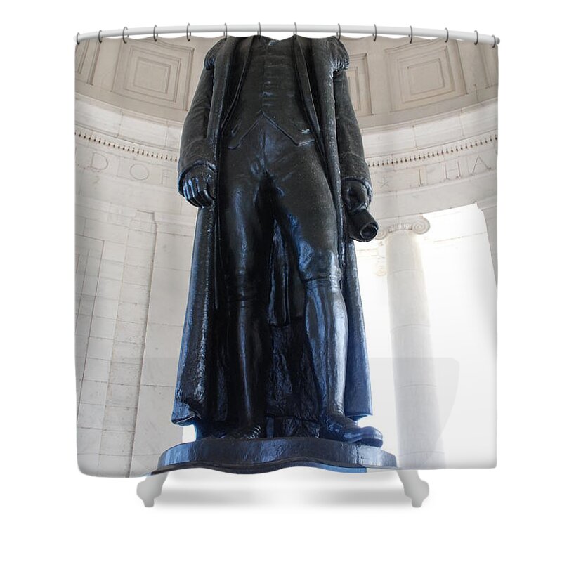 Declaration Of Independence Shower Curtain featuring the photograph Jefferson Memorial by Kenny Glover