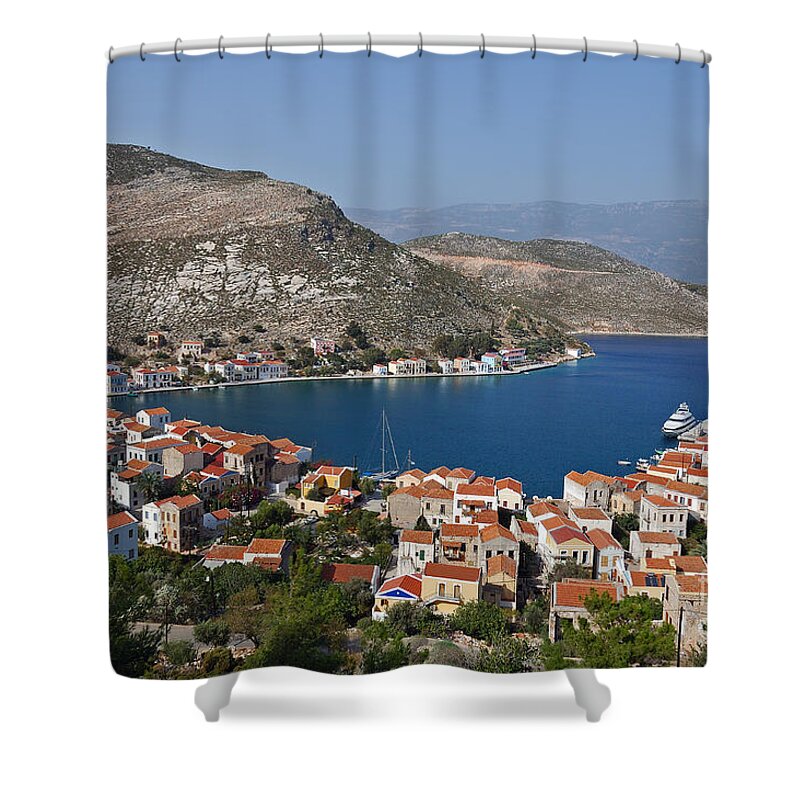 Kastelorizo Shower Curtain featuring the photograph Kastelorizo island #7 by George Atsametakis