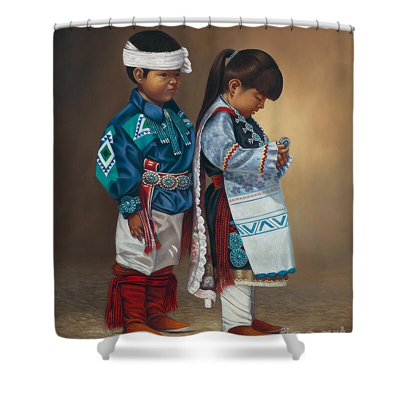 Legacy Shower Curtain featuring the painting Legacy by Ricardo Chavez-Mendez