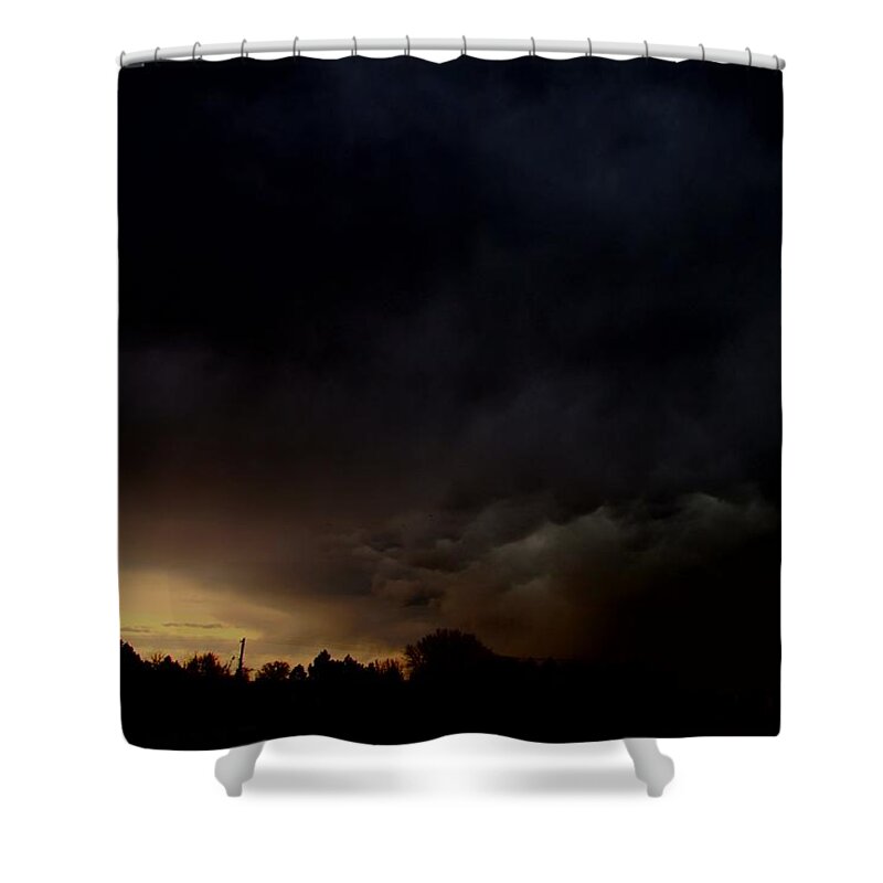 Stormscape Shower Curtain featuring the photograph Let the Storm Season Begin #1 by NebraskaSC
