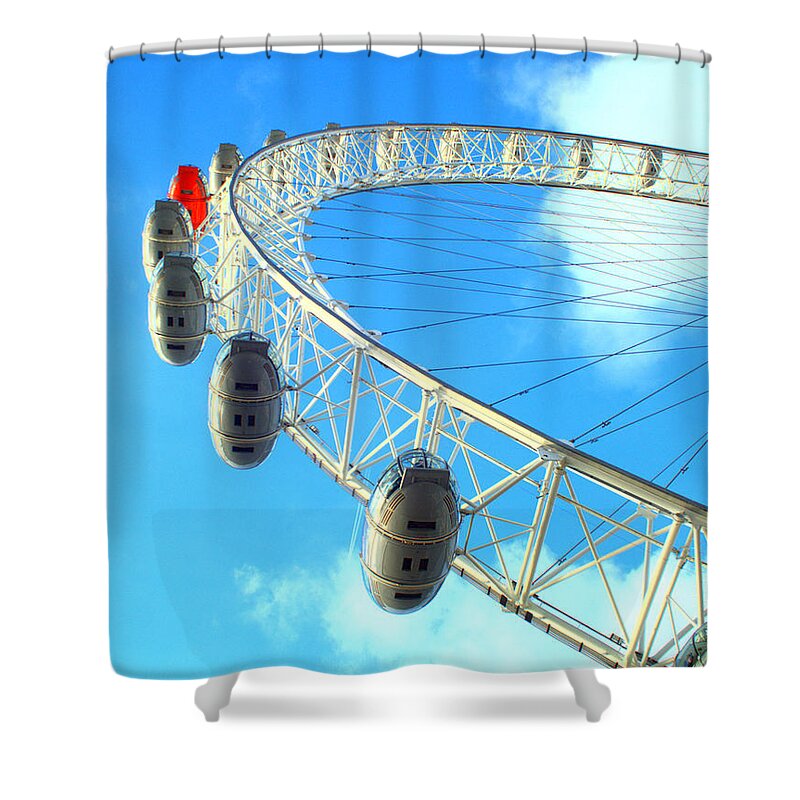 London Eye Shower Curtain featuring the photograph London Eye #2 by Yuka Kato