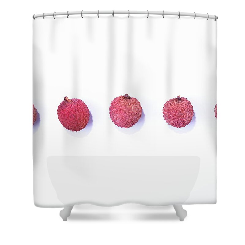 Five Objects Shower Curtain featuring the photograph Lychee #2 by Sot
