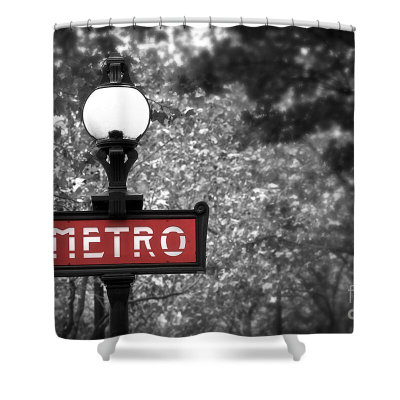 Architecture Shower Curtain featuring the photograph Paris metro #1 by Elena Elisseeva