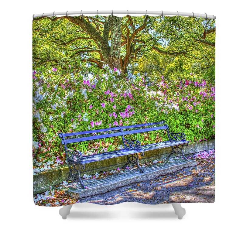 Park Bench Shower Curtain featuring the photograph Park Bench by Dale Powell