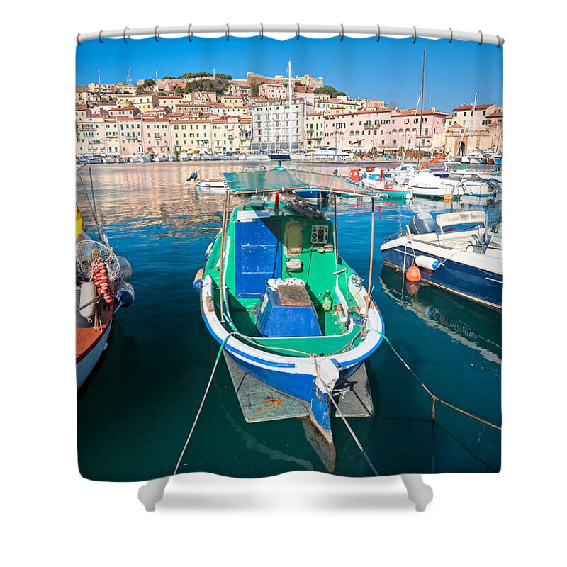 House Shower Curtain featuring the photograph Portoferraio - Elba Island #2 by Luciano Mortula