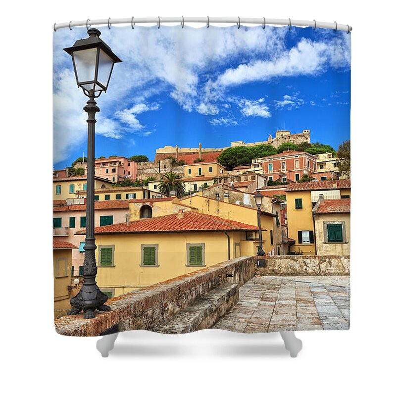 Antique Shower Curtain featuring the photograph Portoferraio - Isle of Elba #2 by Antonio Scarpi