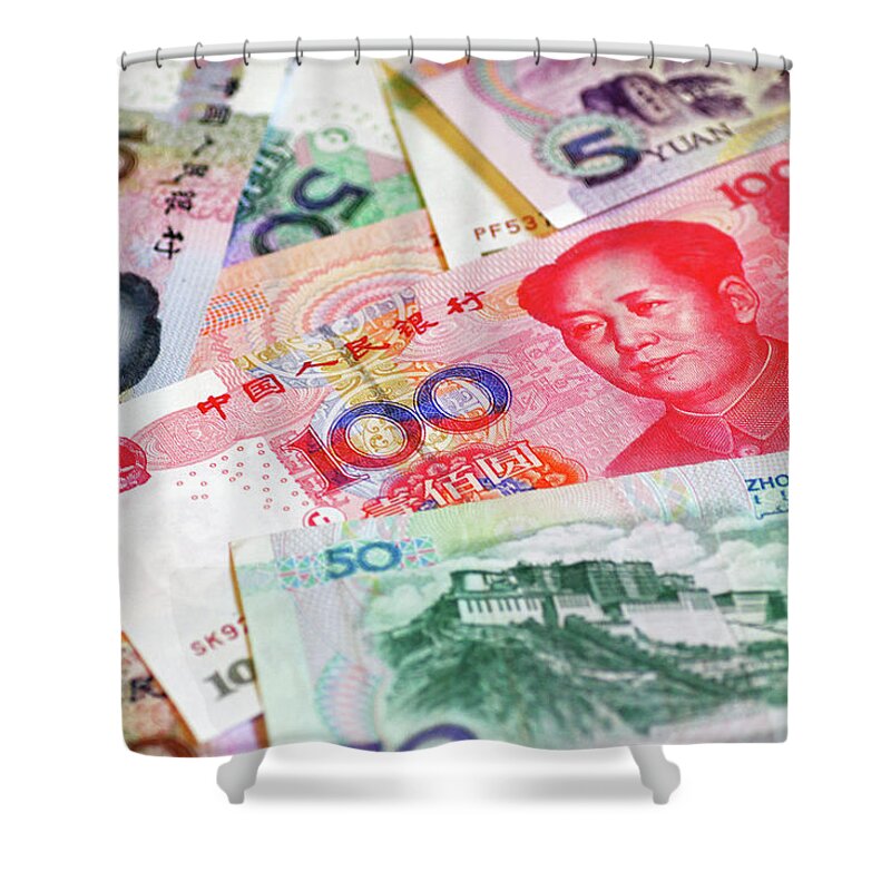 Chinese Culture Shower Curtain featuring the photograph Renminbi by Thomas Ruecker