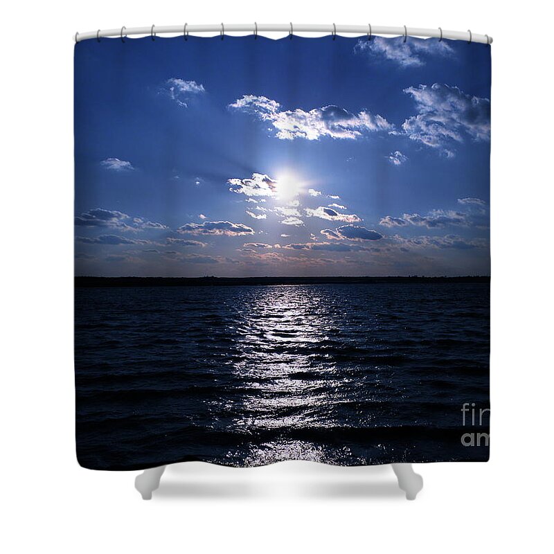 River Shower Curtain featuring the photograph River Shine #2 by Sharon Woerner