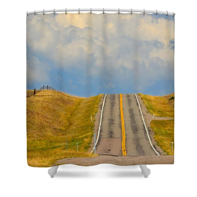 Abstract Shower Curtain featuring the photograph Road to Nowhere by Lauren Leigh Hunter Fine Art Photography
