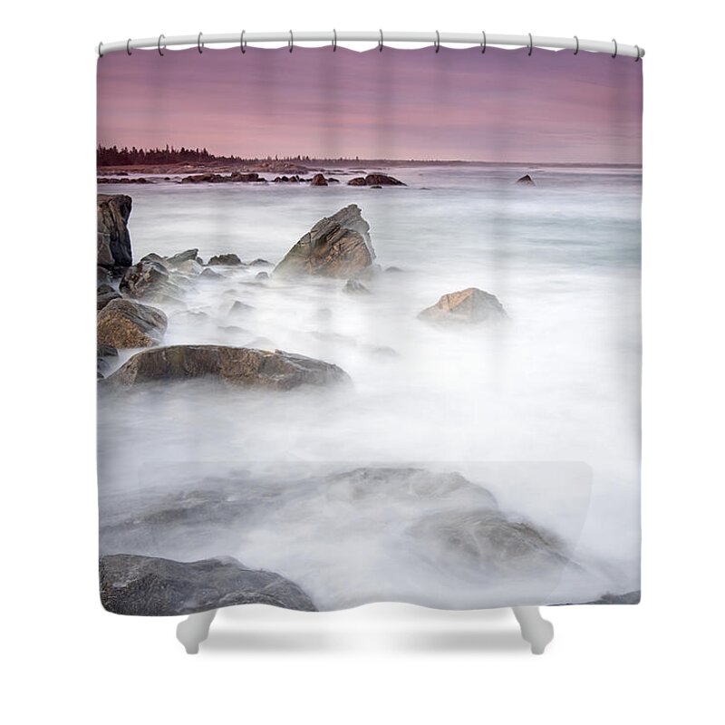Feb0514 Shower Curtain featuring the photograph Rocky Coast Kejimkujik Np Nova Scotia #2 by Scott Leslie