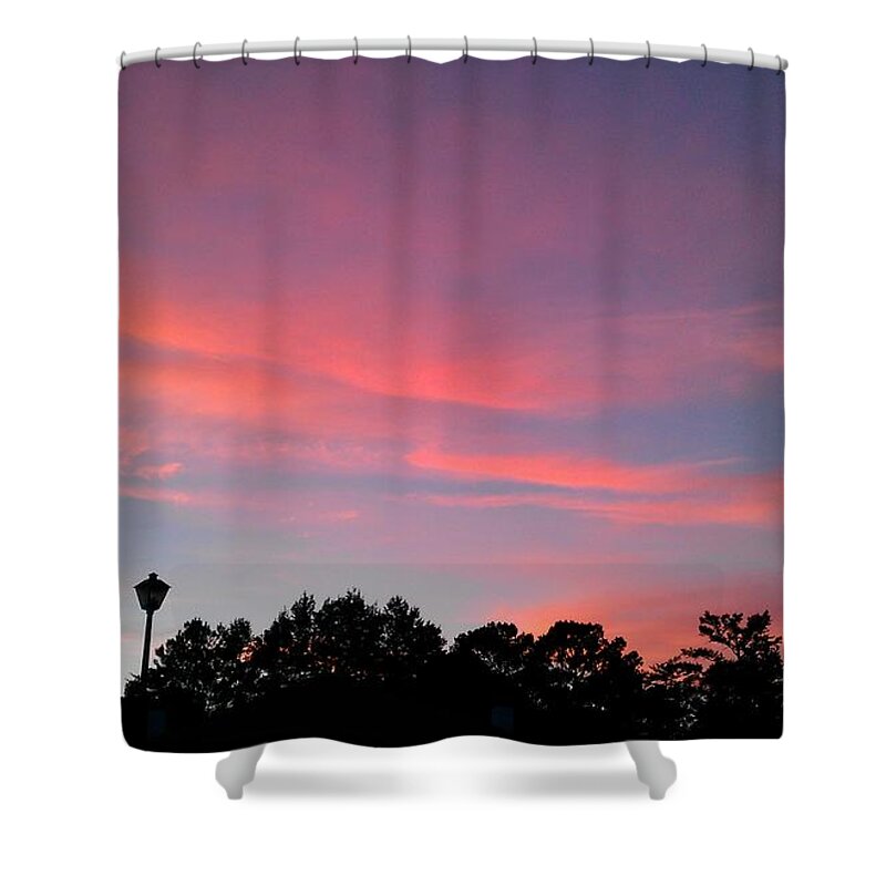 Sunset Shower Curtain featuring the photograph Sky Awash with Color by Kenny Glover