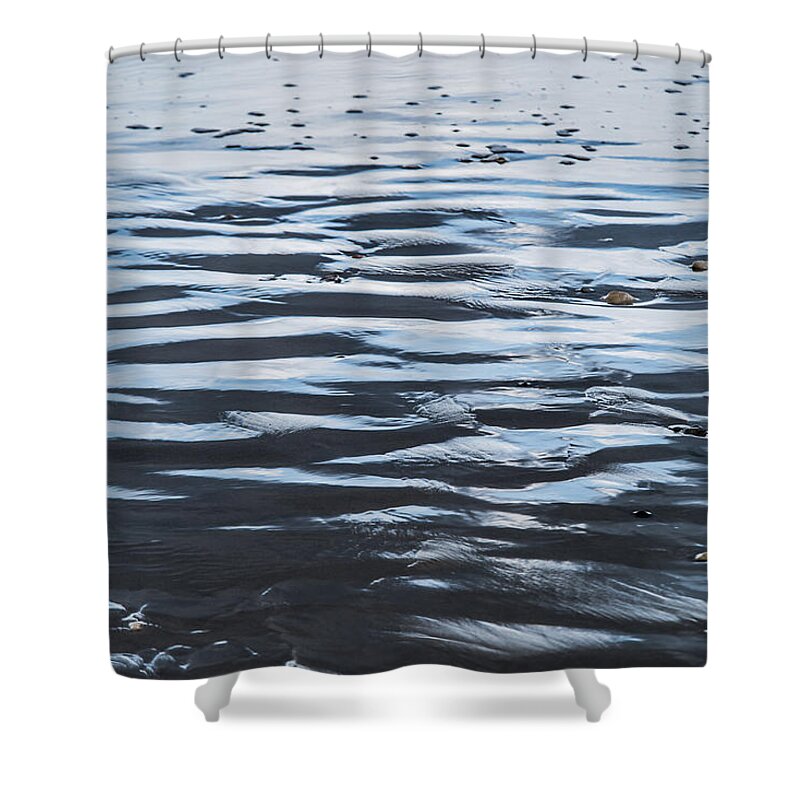 Seascape Coastal Reflect Shower Curtain featuring the photograph Sky reflection #2 by Michael Goyberg