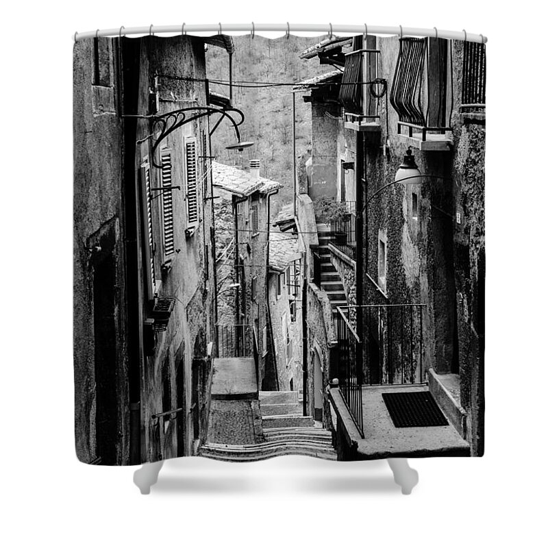 Scanno Shower Curtain featuring the photograph Streets of Scanno - Italy #3 by AM FineArtPrints