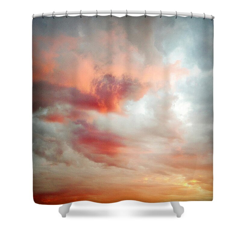 Abstract Shower Curtain featuring the photograph Sunset sky #2 by Les Cunliffe