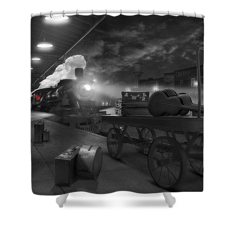 Transportation Shower Curtain featuring the photograph The Station by Mike McGlothlen